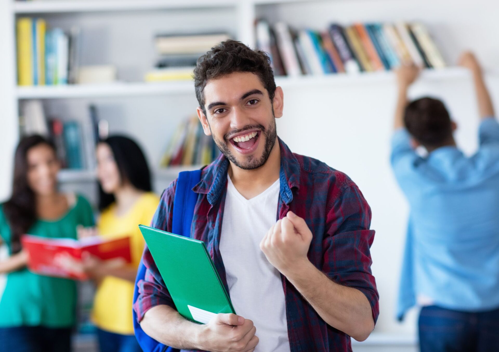 A happy young student who might have secured a discount on his tuition fees at the school in Dublin